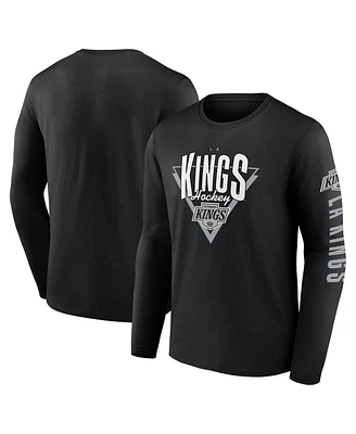 Fanatics Men's Black Los Angeles Kings Headline Long Sleeve T-Shirt