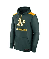 Nike Men's Green Athletics Authentic Collection Performance Pullover Hoodie