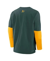 Nike Men's Green/Gold Athletics Authentic Collection Lightweight Player Tri-Blend Performance Pullover Sweatshirt