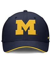 Nike Men's Navy Michigan Wolverines 2025 Dugout Coaches Rise Swoosh Performance Flex Hat