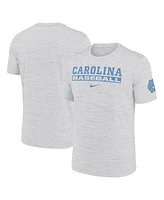 Nike Men's Ash North Carolina Tar Heels Velocity Baseball Wordmark Stack Performance T-Shirt