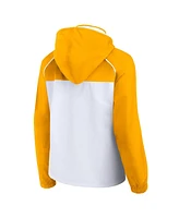 Fanatics Women's White/Gold Los Angeles Lakers Anorak Raglan Full-Zip Hoodie Jacket