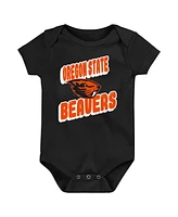 Outerstuff Newborn Black Oregon State Beavers Sunday Comics Bodysuit 3-Pack