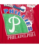 Mitchell & Ness Men's Red Philadelphia Phillies Cooperstown Collection Logo Blast T-Shirt