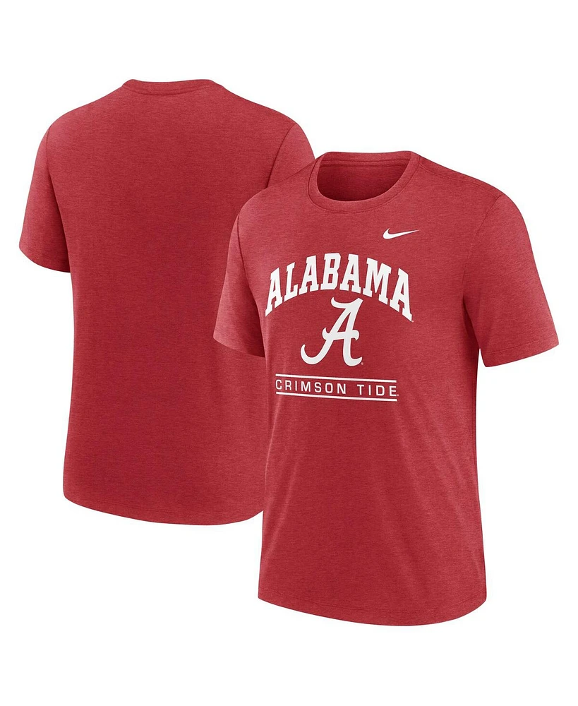 Nike Men's Crimson Alabama Tide Arch Over Logo Tri-Blend T-Shirt