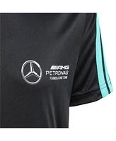 Adidas Big Boys and Girls Black Mercedes-amg Petronas F1 Team Fan Wear Dna Alpha Skin T-Shirt