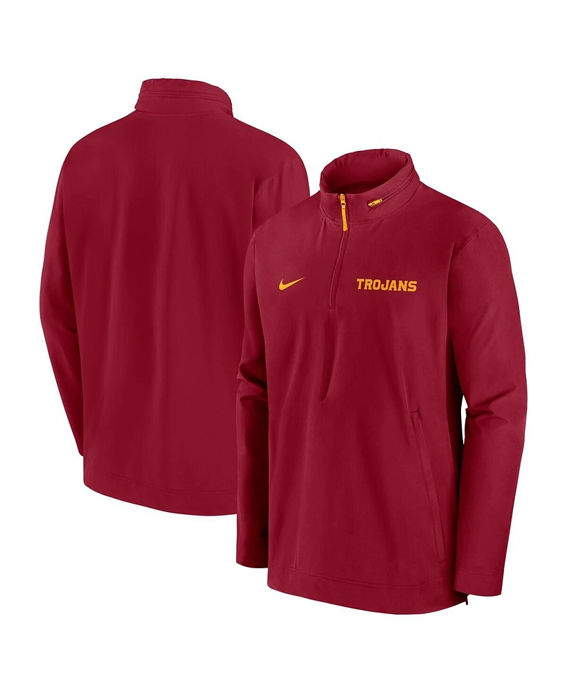Nike Men's Cardinal Usc Trojans Sideline Coaches Quarter-Zip Jacket