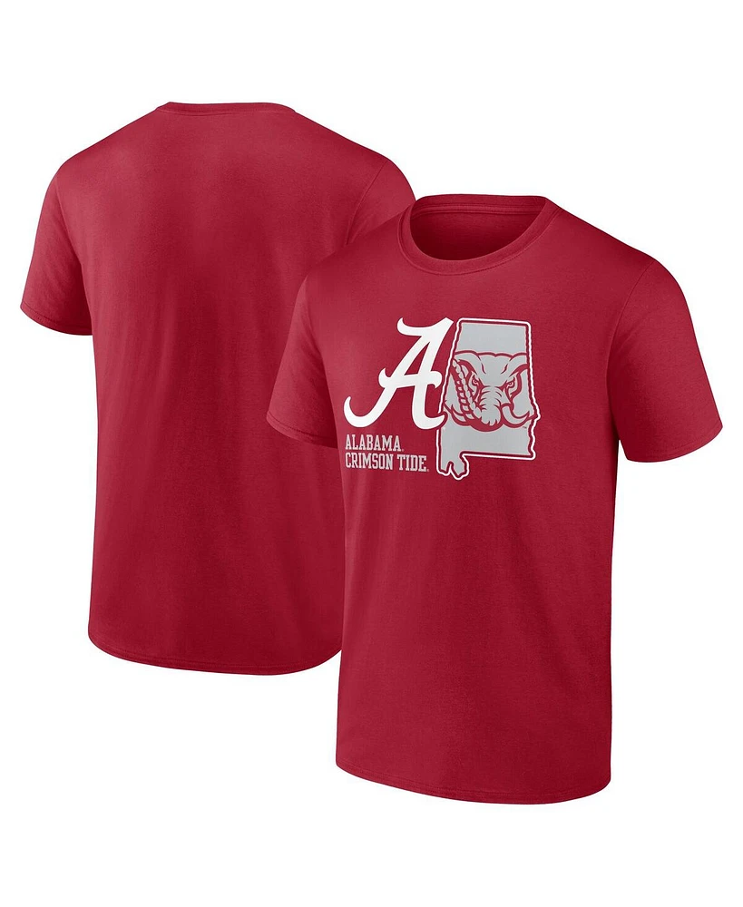 Fanatics Men's Crimson Alabama Tide State Lock T-Shirt