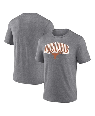 Fanatics Men's Gray Texas Longhorns Heritage Tri-Blend 3D Burst T-Shirt