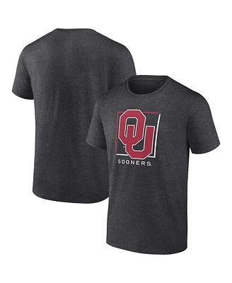 Fanatics Men's Charcoal Oklahoma Sooners Fundamentals Halved Team T-Shirt