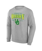 Fanatics Men's Gray Oregon Ducks True Classics Act Fast Fleece Pullover Sweatshirt