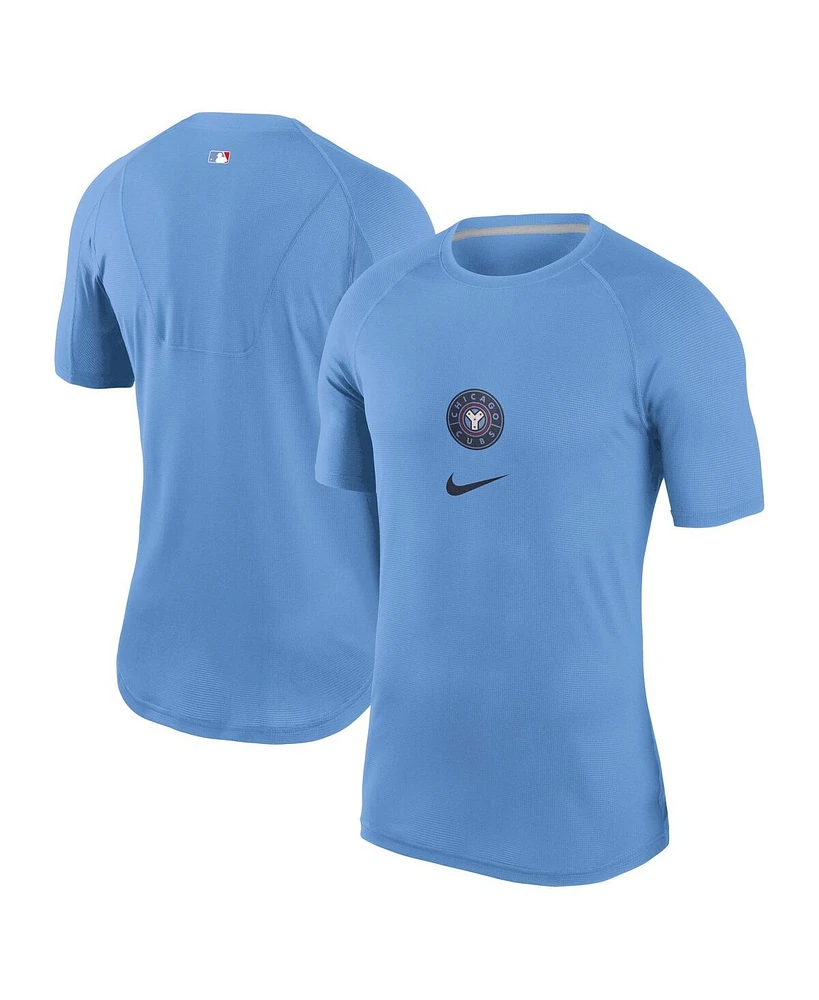 Nike Men's Royal Chicago Cubs City Connect Performance Raglan Base Layer T-Shirt