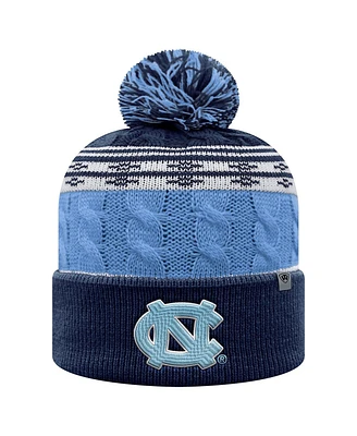 Top of the World Men's Carolina Blue North Carolina Tar Heels Altitude Cuffed with Pom Knit Hat