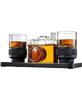 The Wine Savant Camera Shaped Wine and Whiskey Decanter Set