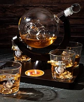 The Wine Savant U.s. Marine Globe Whiskey Decanter Set