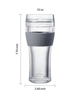 The Wine Savant Khen Freezable Pint Beer Glasses, Set of 2