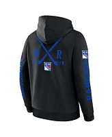 Fanatics Men's Black New York Rangers Big City Legacy Fleece Pullover Hoodie