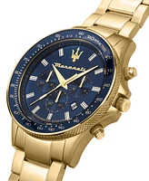 Maserati Men's Chronograph Gold Metal Band Watch, 44mm