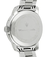 Maserati Men's Analog Stainless Steel Metal Band Watch, 44mm