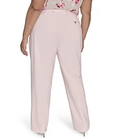 Calvin Klein Plus Modern Fit Mid-Rise Straight Pants