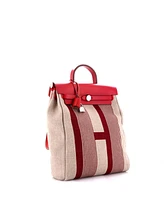 Pre-Owned Hermes Herbag A Dos Zip Backpack H Vibration Toile and Leather