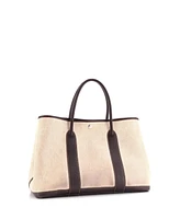 Pre-Owned HERMES Garden Party Tote Toile and Leather