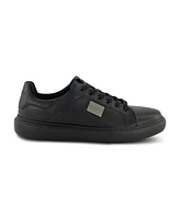 Karl Lagerfeld Paris Men's Logo Plate Lace Up Sneakers