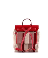 Pre-Owned Hermes Herbag A Dos Zip Backpack H Vibration Toile and Leather