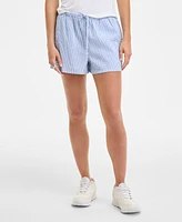 Hippie Rose Juniors' Striped Drawstring Shorts