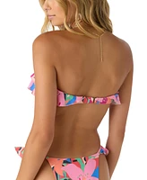 O'Neill Juniors' Cabana Strapless Ruffled Bikini Top