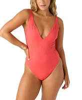 O'Neill Juniors' Solid Ribbed One-Piece Swimsuit