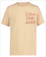 Calvin Klein Big Boys Left Chest Stack Short Sleeve T-Shirt