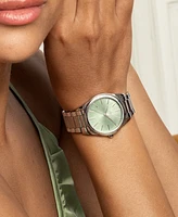 Olivia Burton Women's Glowful Silver Tone Stainless Steel Bracelet Watch