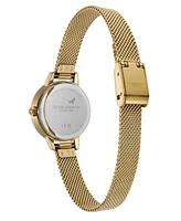 Olivia Burton Women's Mini Classic Gold Tone Stainless Steel Mesh Bracelet Watch, 23mm