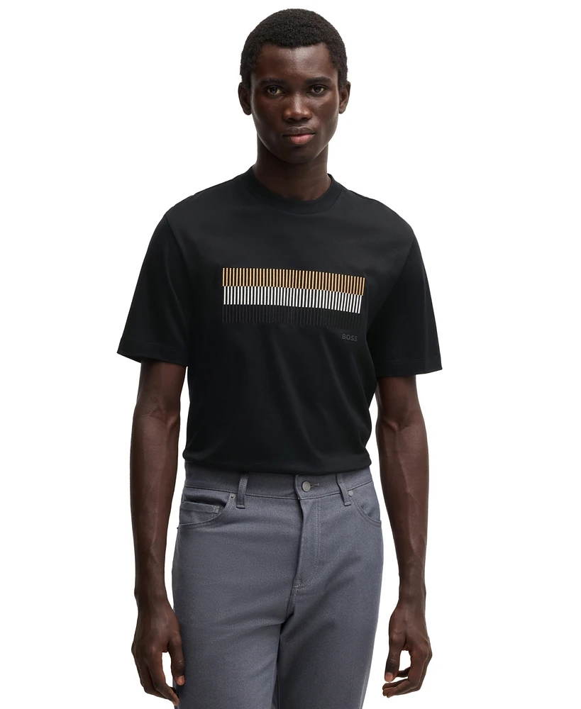 Boss by Hugo Men's Mercerized-Cotton Regular-Fit T-Shirt