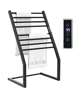 8 Bars Freestanding Wall Mounted Towel Warmer Rack with Led Display