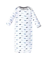 Luvable Friends Baby Boys Cotton Gowns, Airplane, Preemie/Newborn