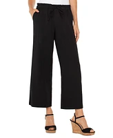 Liverpool Los Angeles Petite Cropped Pull-On Wide-Leg Pants