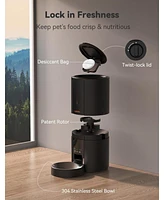 Automatic Cat Feeder, 5G WiFi Pet Feeder with App Control and Cat Water Fountain