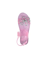 Bebe Little Girls Sparkly Summer with Rhinestone and Bow Sandals