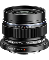 Olympus M.Zuiko Digital Ed 12mm f/2 Lens for Micro Four Thirds, Black