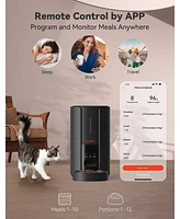 Automatic Cat Feeders,5G WiFi Pet Feeder with App,Schedule Feeding Pet Dry Food Dispenser for Cats,Up to 10 Meals Perday,10s Voice Recording