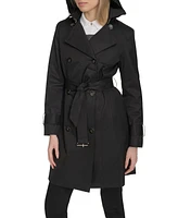 Cole Haan Signature Women's 36 1/2” D/B Trench Coat With Removable Hood