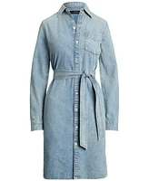 Lauren Ralph Women's Belted Denim Shirtdress
