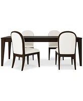 Mazen -Pc. Dining Set (Table & Curved Side Chairs