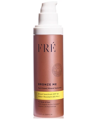 Fre Bronze Me Sun-Kissed Mineral Sunscreen Spf 50, 3.38 oz.