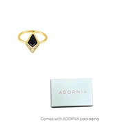 Adornia Fine Black Onyx Kite Ring 14k gold vermeil