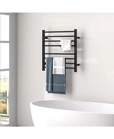8 Bars Freestanding Wall Mounted Towel Warmer Rack with Led Display