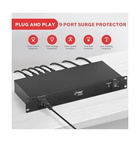 Pyle Pdu Power Strip Surge Protector – 15 Amp Power Supply Conditioner, 9 Outlets