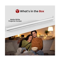 Pyle Universal 84-Inch Roll-Down Manual Projection Screen – Matte White (50.3" x 67.3")